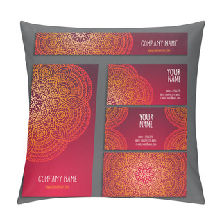Personality  Set Retro Business Cards Pillow Covers