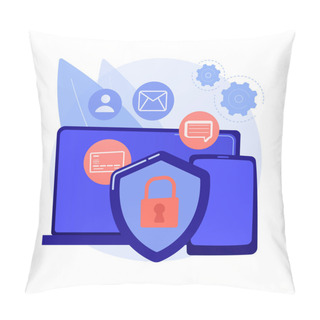 Personality  Digital Ethics And Privacy Abstract Concept Vector Illustration. Pillow Covers