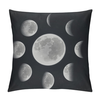 Personality  Moon Phase Set Pillow Covers