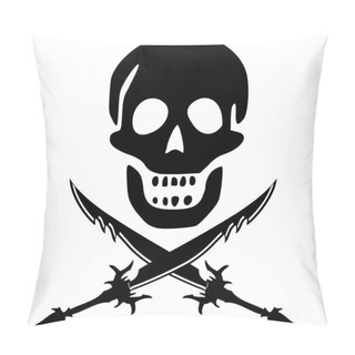Personality  Pirate Skull With Swords Pillow Covers