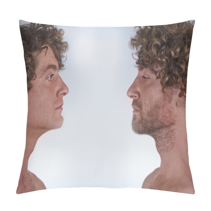 Personality  Half Shaved Beard pillow covers