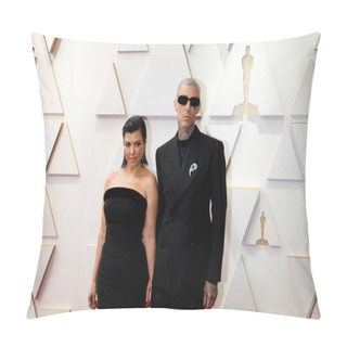 Personality  LOS ANGELES - MAR 27: Kourtney Kardashian, Travis Barker At The 94th Academy Awards At Dolby Theater On March 27, 2022 In Los Angeles, CA Pillow Covers
