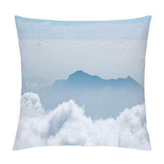 Personality  Mountains In Clouds. Kodaikanal, Tamil Nadu Pillow Covers