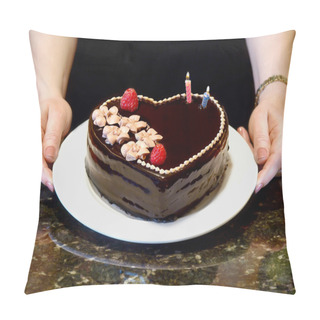 Personality  Chocolate Heart Cake Pillow Covers