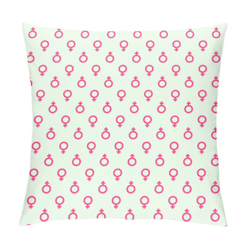 Personality  Repeating geometric background with  symbol of  feminine.  pillow covers