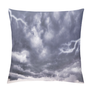 Personality  Dark Storm Clouds Before Rain. Pillow Covers