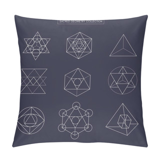 Personality  Sacred Geometry (non Expanded Outline Vector). Philosophy, Spiri Pillow Covers