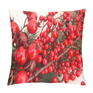 Personality  Red Fruits On The Branches Christmas For Decoration Pillow Covers