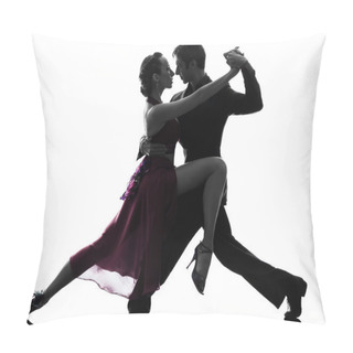 Personality  Couple Man Woman Ballroom Dancers Tangoing Silhouette Pillow Covers