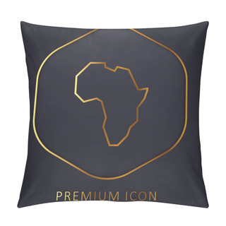 Personality  Africa Golden Line Premium Logo Or Icon Pillow Covers