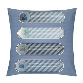 Personality  Gray Labels Over Gray Background. Vector Illustration Pillow Covers