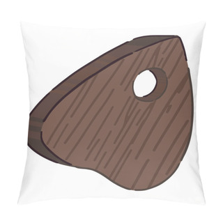 Personality  Heart-shaped Planchette For Spirit Board, Ouija Board Occult Item Doodle. Halloween Vector Illustration In Cartoon Style Isolated On White.. Pillow Covers