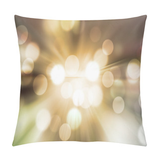 Personality  Defocused City Night Filtered Bokeh Abstract Background. Pillow Covers