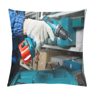 Personality  Male Hand Holding A Screwdriver Pillow Covers