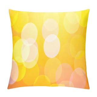 Personality  Abstract Sunny Bokeh On Yellow Pillow Covers