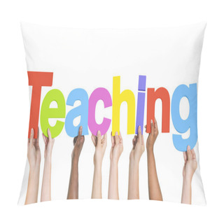 Personality  Multiethnic Hands Holding Teaching Pillow Covers