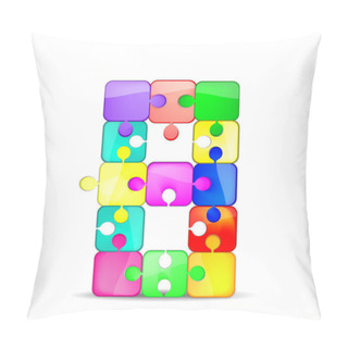Personality  Letter B With Colorful Puzzle Pillow Covers