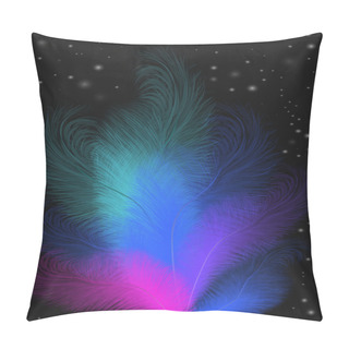 Personality  Colorful Feather Background  Pillow Covers