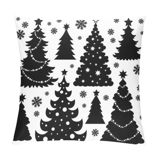 Personality  Christmas Tree Silhouette Theme 1 Pillow Covers