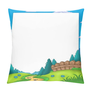 Personality  Frame With Country Landscape Pillow Covers