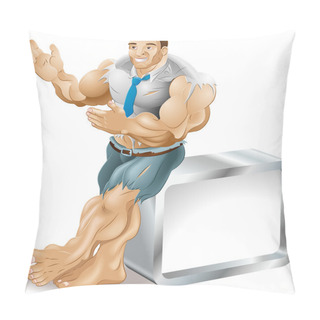 Personality  Muscular Businessman Pillow Covers