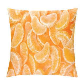 Personality  Tangerine Segments, Orange Background Pillow Covers