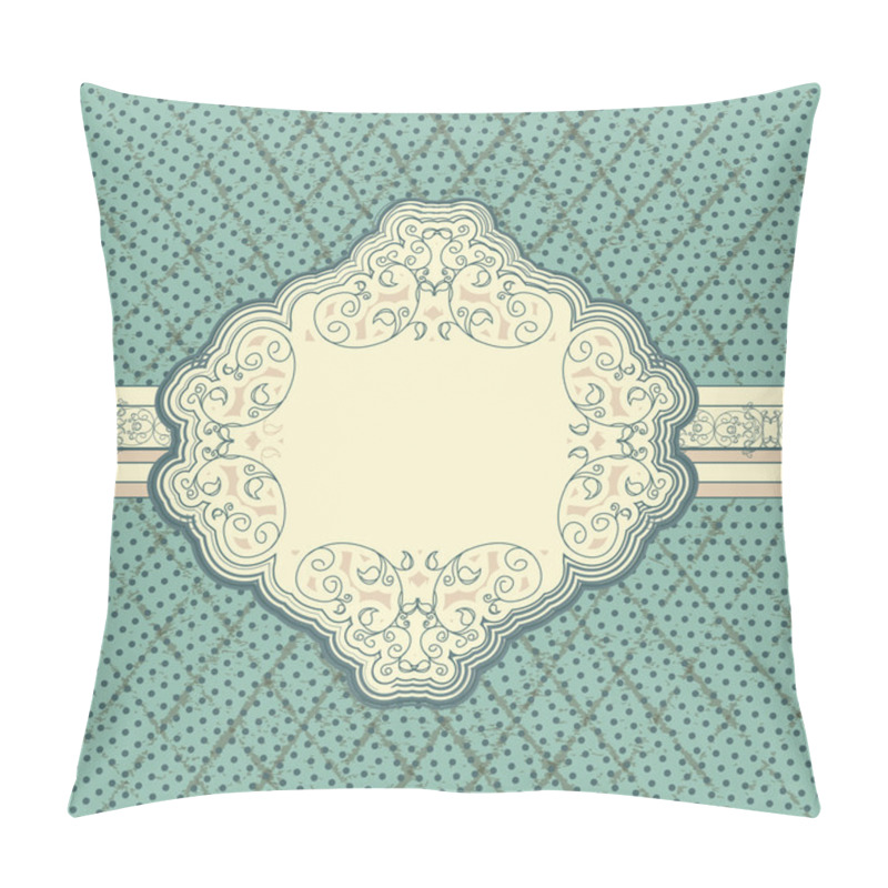Personality  Vintage Frame. Vector Background Pillow Covers