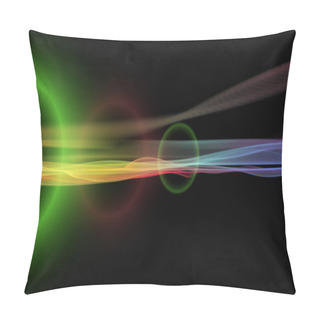 Personality  Futuristic Technology Wave Background Design With Lights Pillow Covers