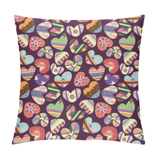 Personality  Seamless Love Heart Pattern Pillow Covers