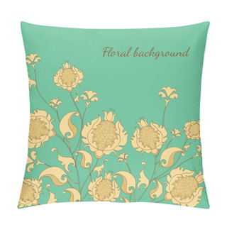 Personality  Vector Illustration Of Floral Background Pillow Covers