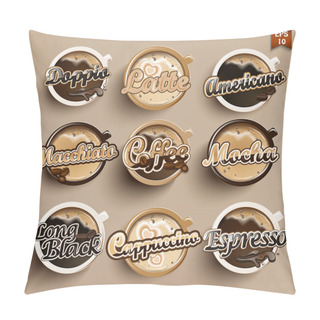 Personality  Coffee Menu. Pillow Covers