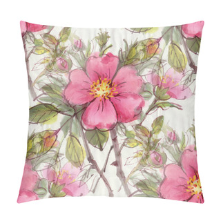 Personality  Pattern With Watercolor Flowers Pillow Covers