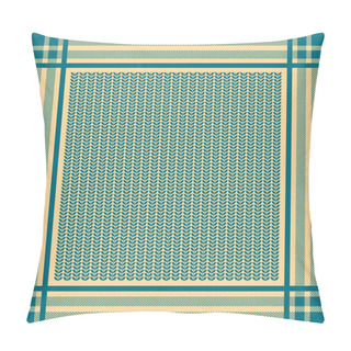 Personality  Squared Keffiyeh Vector Pattern With Three Types Of Geometric Motif.  Pillow Covers