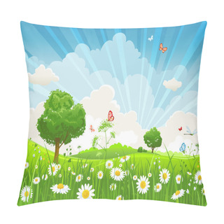Personality  Summer Vector Landscape Pillow Covers