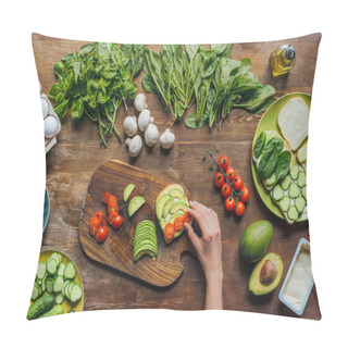 Personality  Woman Making Toasts For Breakfast Pillow Covers