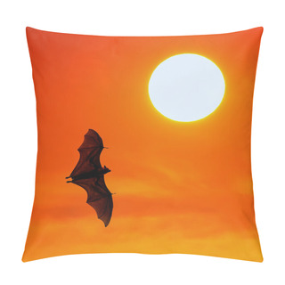 Personality  Bats Flying At Sunset Pillow Covers