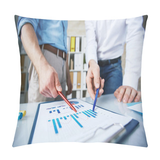 Personality  Business People Working With Charts Pillow Covers