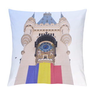 Personality  Palace Of Culture In Iasi Romania In Winter Pillow Covers