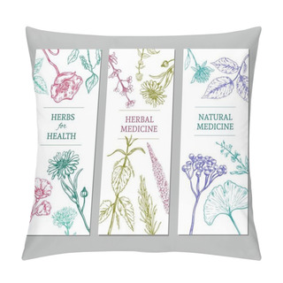 Personality  Sketch Herbal Vertical Banners Pillow Covers