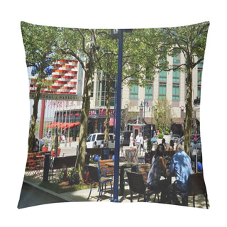 Personality  Welcome To The American Way At National Harbor In Oxon Hill, Maryland Pillow Covers