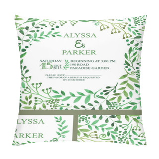 Personality  Wedding Green  Invitation Pillow Covers