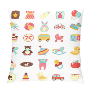 Personality  Baby Icons Set Pillow Covers