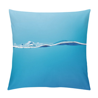 Personality  Transparent Pure Calm Water On Blue Background Pillow Covers