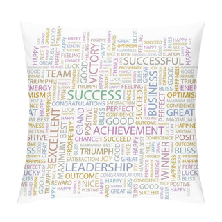 Personality  SUCCESS. Word Collage. Pillow Covers