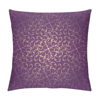 Personality  Floral Baroque Purple Background Vector Pillow Covers