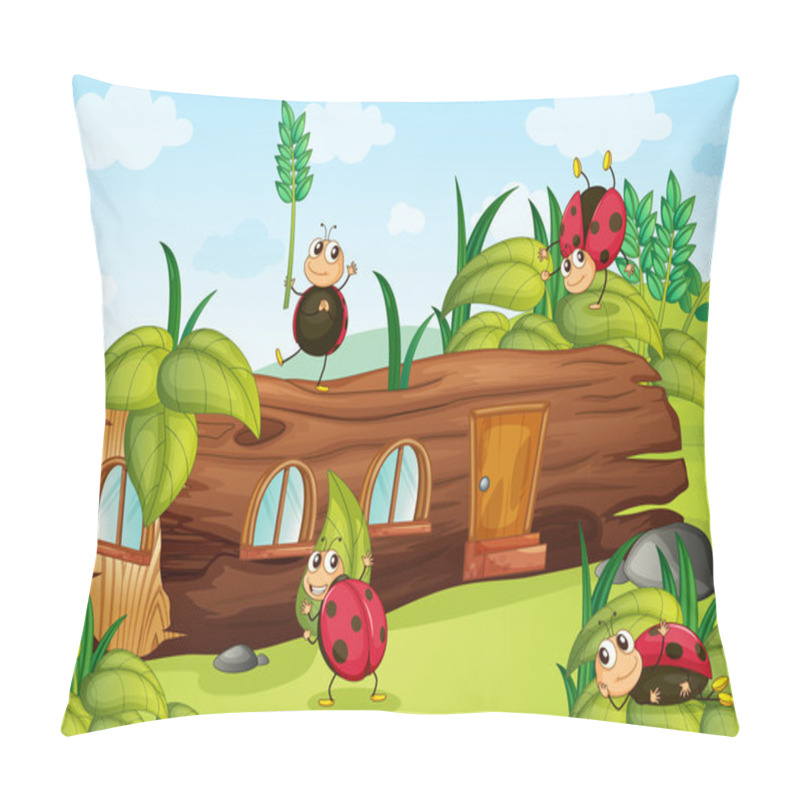 Personality  Insects And House Pillow Covers