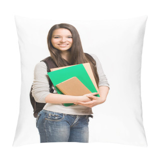 Personality  Cute Young Student Girl. Pillow Covers