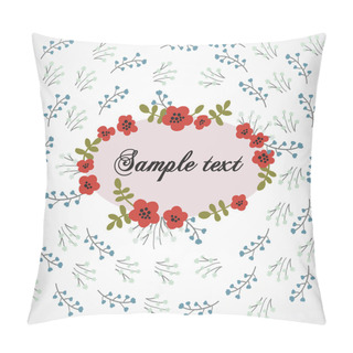 Personality  Romantic Card With Floral Motifs Pillow Covers