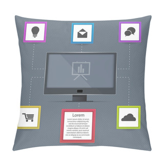 Personality  Vector Communication Icons Vector Illustration  Pillow Covers