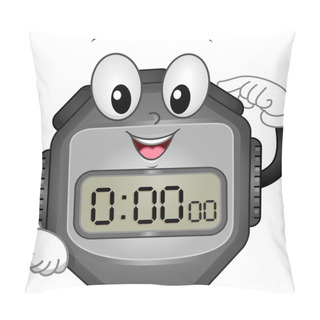 Personality  Digital Stopwatch Mascot Pillow Covers
